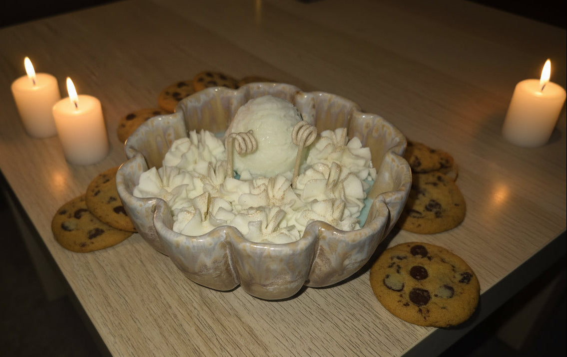 Ice Cream Dessert Candle with Egyptian Musk Scent