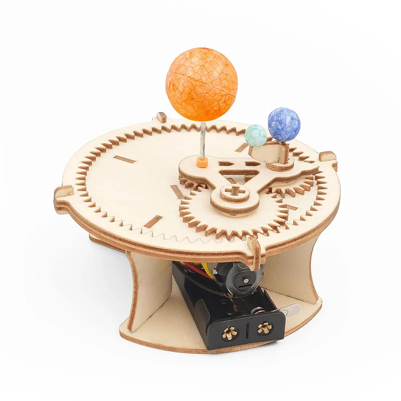 Solar System Astronomy Sun Earth Moon Planet Model DIY Wooden Puzzle Mechanical Kit Science Stem Educational Toys for Children