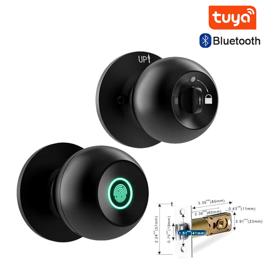 with Tuya Biometric Fingerprint Smart Door Lock Electronic Lock Keyless Security Door Entry Home House Apartment